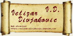 Velizar Divjaković vizit kartica